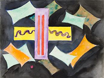 HILLA REBAY (1890 - 1967, GERMAN/AMERICAN) Untitled (Pair).